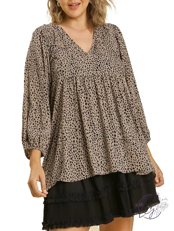 Soft Looks Curvy Living in Luxury Babydoll Top
