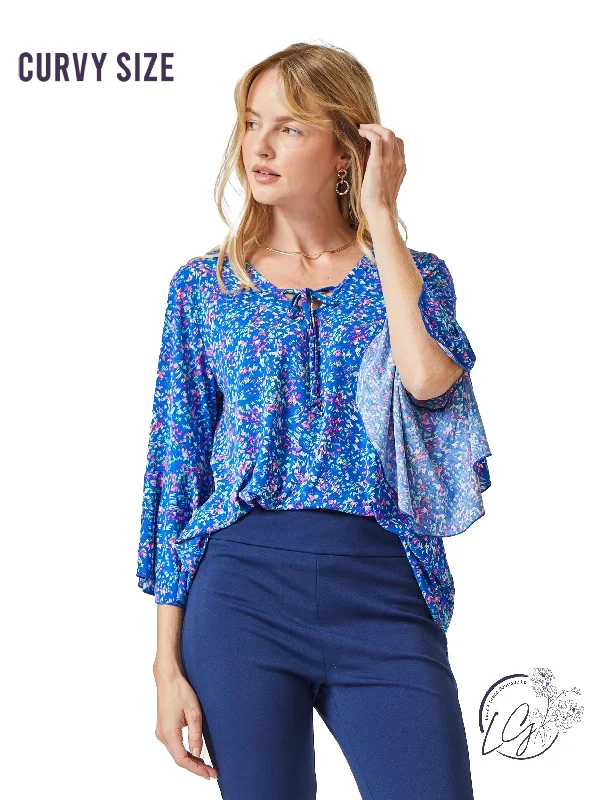 Single-shoulder Neck Design Curvy Royal V-Neckline by Dear Scarlett