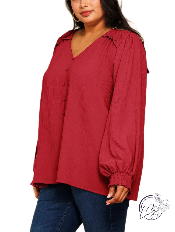 British Style Curvy Lost It Blouse
