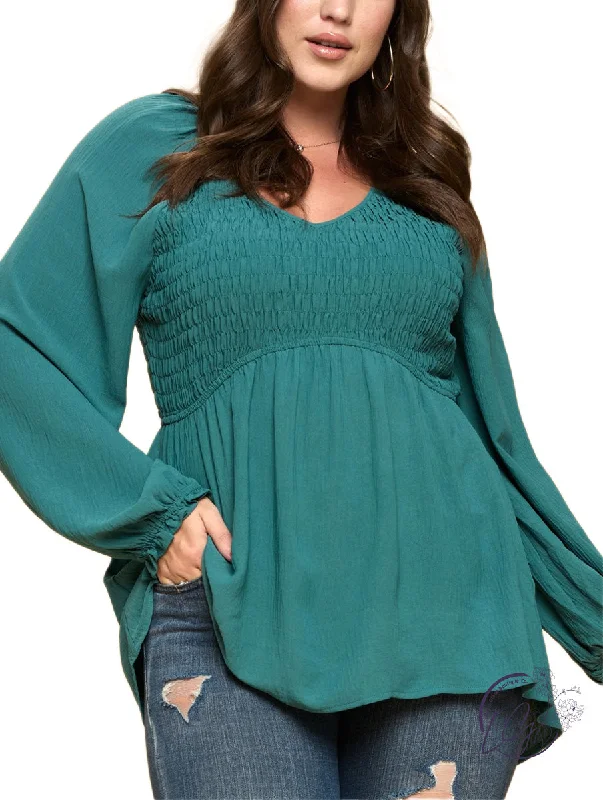 British Style Curvy Confidence Woven Chic Blouse