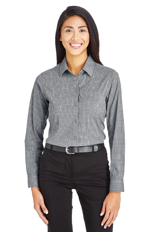 Classic Series Devon & Jones Womens CrownLux Performance Moisture Wicking Long Sleeve Button Down Shirt - Graphite Grey Classic Series Devon & Jones Womens CrownLux Performance Moisture Wicking Long Sleeve Button Down Shirt - Graphite Grey