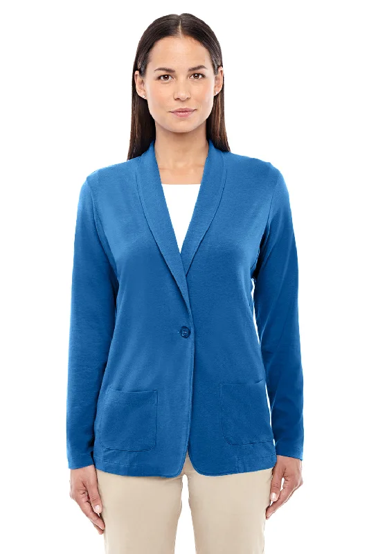 Personalized Clothing Devon & Jones Womens Perfect Fit Cardigan Sweater - French Blue Personalized Clothing Devon & Jones Womens Perfect Fit Cardigan Sweater - French Blue