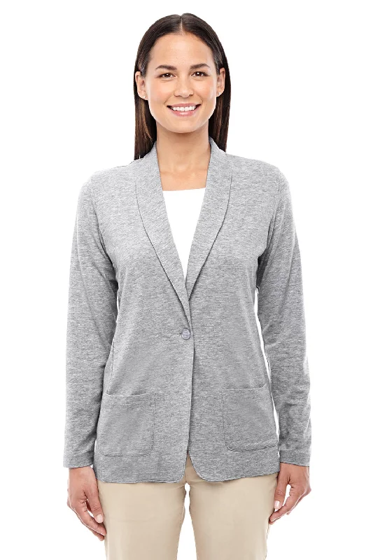 Comfortable Lifestyle Devon & Jones Womens Perfect Fit Cardigan Sweater - Heather Grey Comfortable Lifestyle Devon & Jones Womens Perfect Fit Cardigan Sweater - Heather Grey