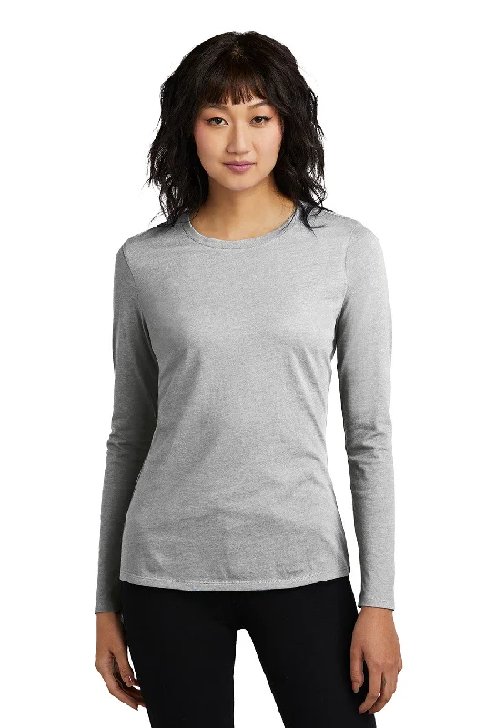 Comfortable Jackets District Womens Perfect Blend CVC Long Sleeve Crewneck T-Shirt - Heather Light Grey - New Comfortable Jackets District Womens Perfect Blend CVC Long Sleeve Crewneck T-Shirt - Heather Light Grey - New