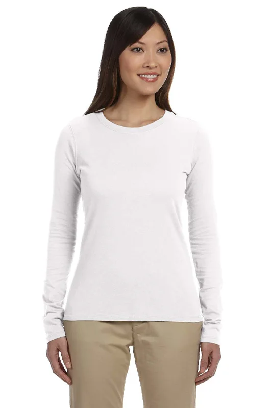 Outdoor Trend Econscious Womens Long Sleeve Crewneck T-Shirt - White