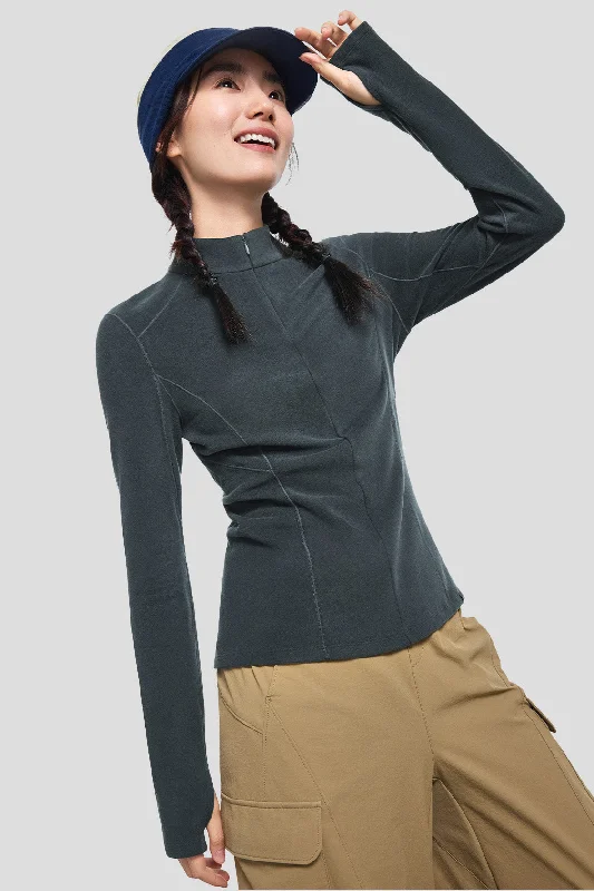 Soft Fabrics FleeceZip - Women's Slim-Fit Mid-Warmth Half-Zip Top