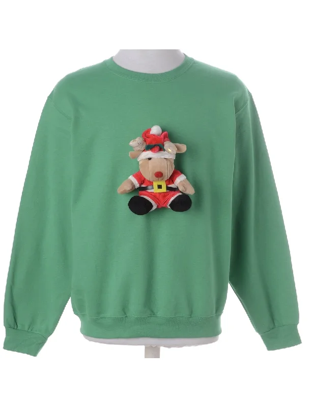 Effortless Wear Label Novelty Christmas Sweatshirt