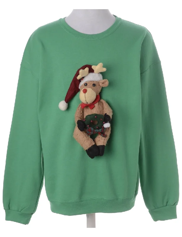 Effortless Outfits Label Novelty Christmas Sweatshirt