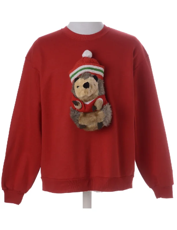 Cozy Fashion Label Novelty Christmas Sweatshirt