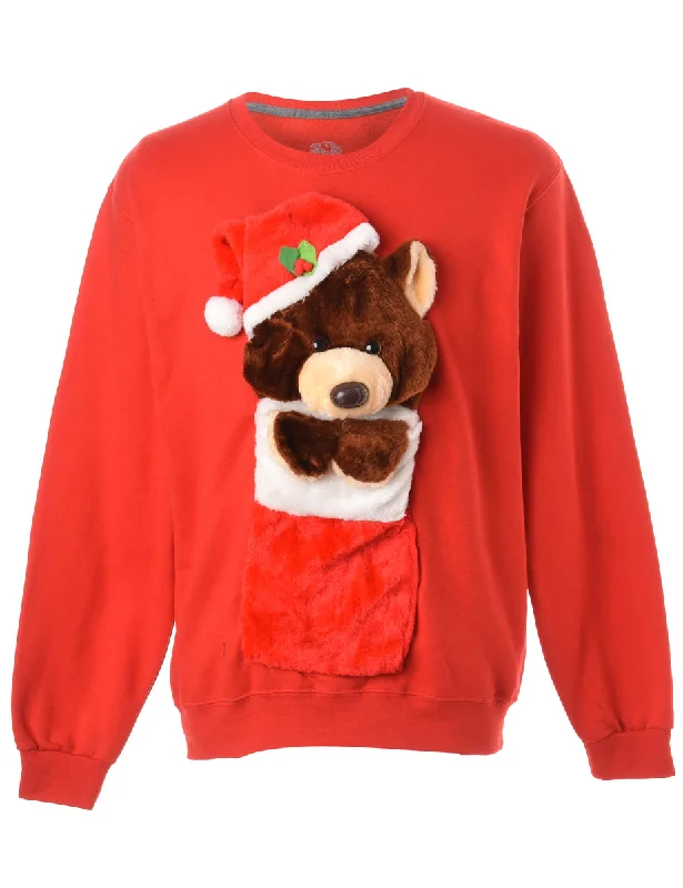 Modern City Label Novelty Christmas Sweatshirt - M