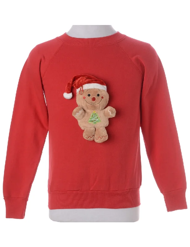 Casual Fit Label Novelty Christmas Sweatshirt