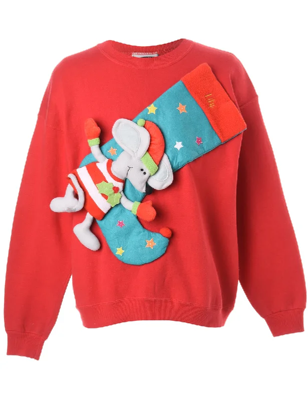 Elegant And Casual Label Novelty Christmas Sweatshirt - XL
