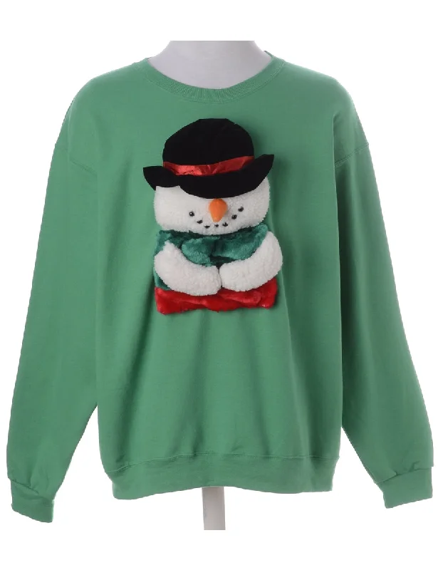 Soft Fabric Looks Label Novelty Christmas Sweatshirt