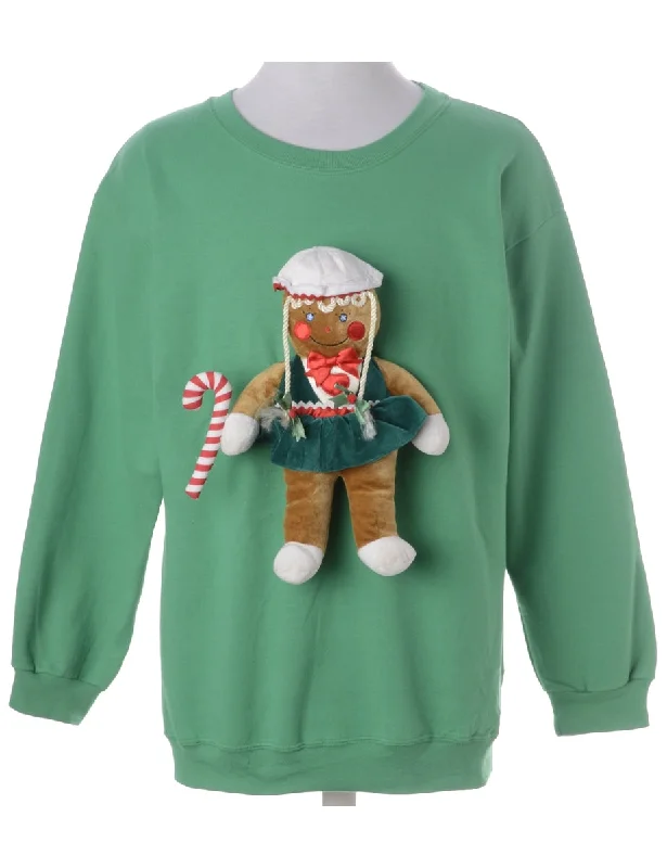 Comfortable Lifestyle Label Novelty Christmas Sweatshirt