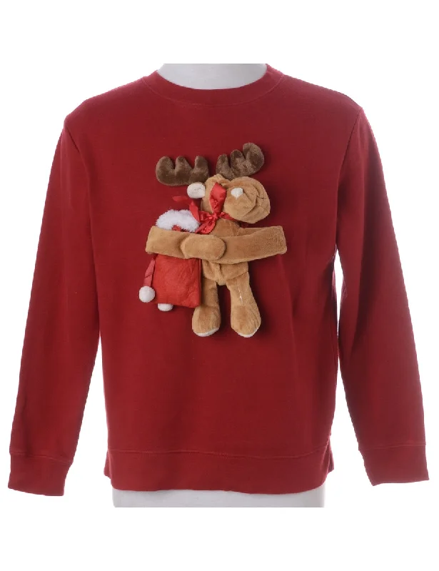 Noble Temperament Label Novelty Christmas Sweatshirt