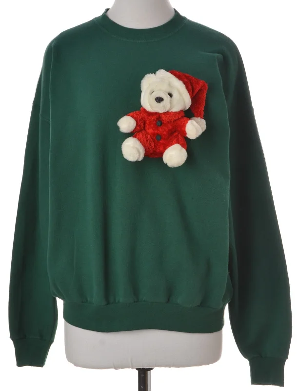 Knitted Design Label Novelty Christmas Sweatshirt
