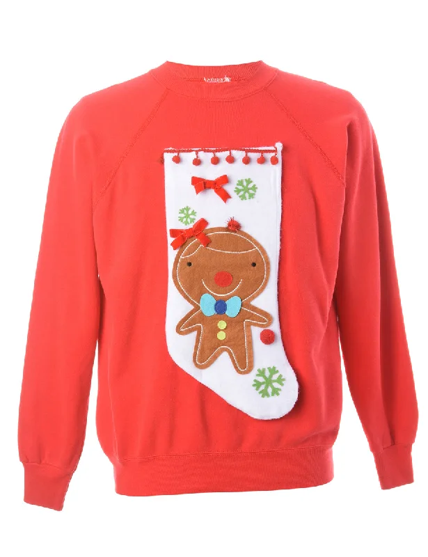 Free And Casual Label Novelty Christmas Sweatshirt