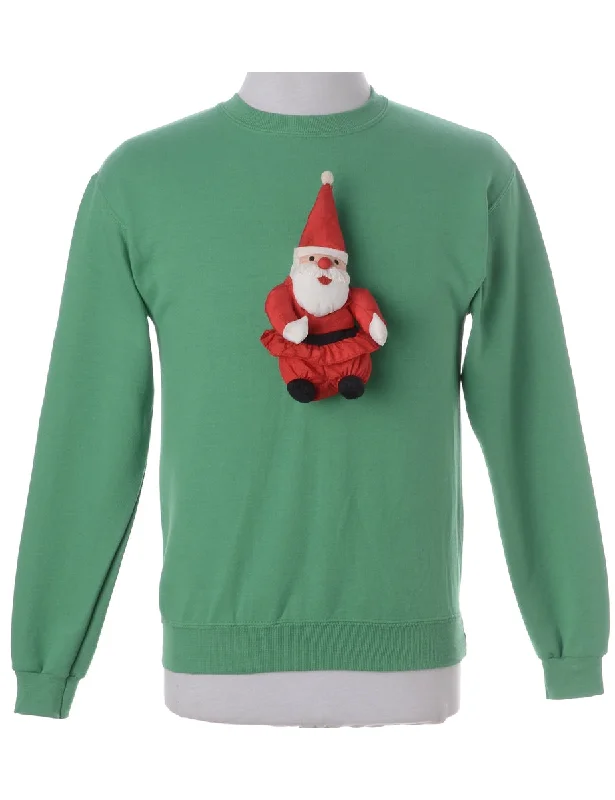 Youthful Street Fashion Label Novelty Christmas Sweatshirt