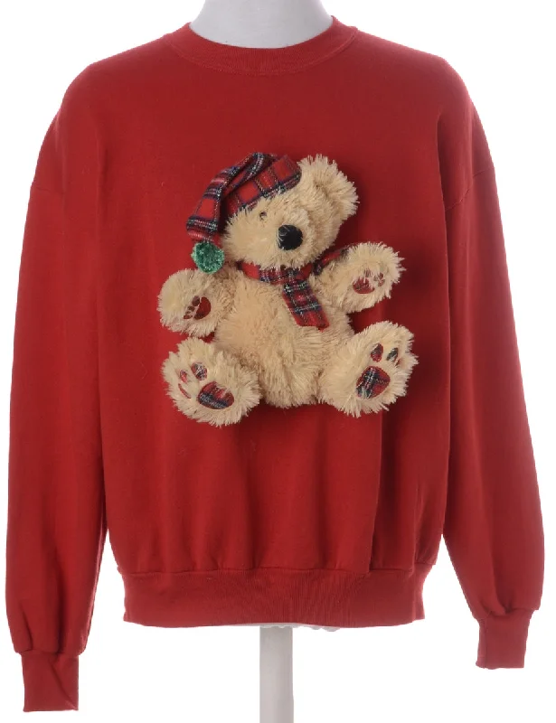 Avant-garde Design Label Novelty Christmas Sweatshirt