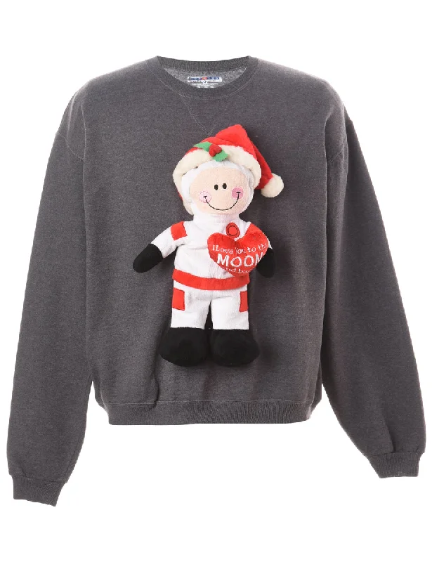Ethnic Style Label Novelty Christmas Sweatshirt