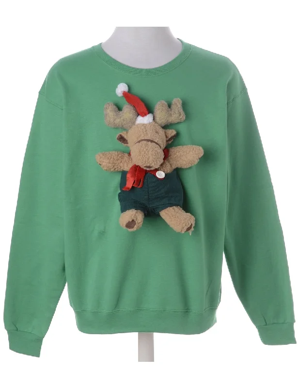 High Street Fashion Label Novelty Christmas Sweatshirt