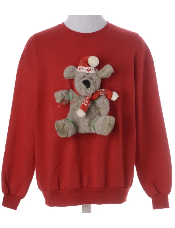 Retro Prints Label Novelty Christmas Sweatshirt