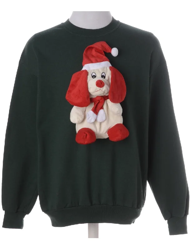 Minimal Classic Label Novelty Christmas Sweatshirt