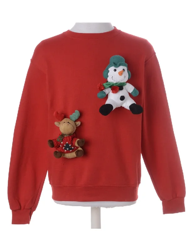 Exquisite Details Label Novelty Christmas Sweatshirt