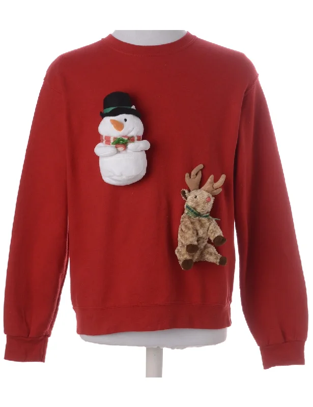 Sports Style Label Novelty Christmas Sweatshirt