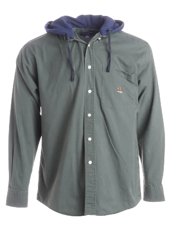 Sweet Style Label Olive Green Theo Hooded Shirt