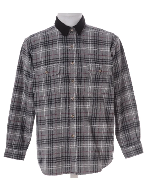 Stylish Comfort Label Paul Shirt With Denim Collar