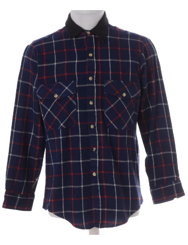 Timeless Comfort Label Paul Shirt With Denim Collar