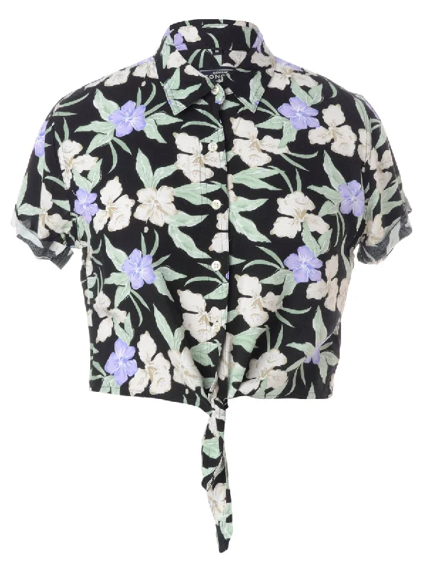 Relaxed Fashion Label Peggy S/S Print Tie Blouse