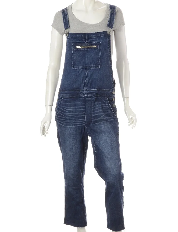 Windbreaker fashion Label Pinafore Cropped Dungarees