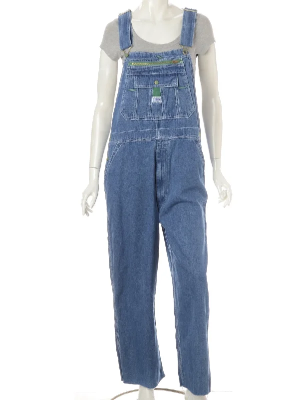 Warm Winter Series Label Pinafore Cropped Dungarees