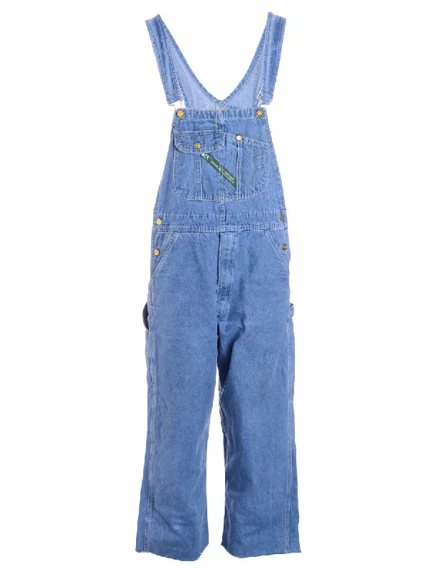 Unique Design Label Pinafore Cropped Dungarees