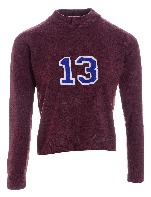 Refreshing Design Label Plum Varsity Knit