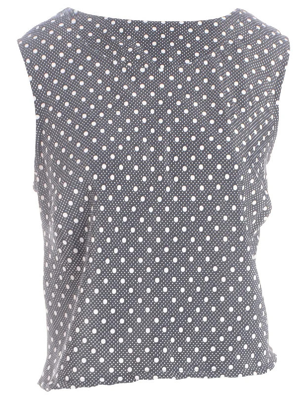 Fashion Classic Label Polka Dot Chrissie Crop Top