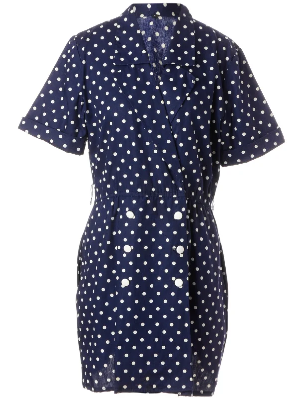 Printed Patterns Label Polka Dots Short Dress