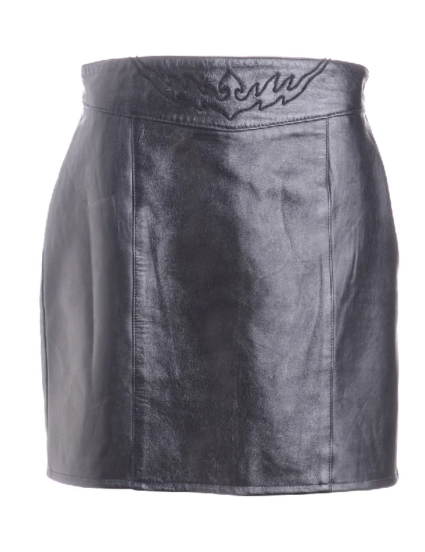 Label Roxy Mini Leather Skirt