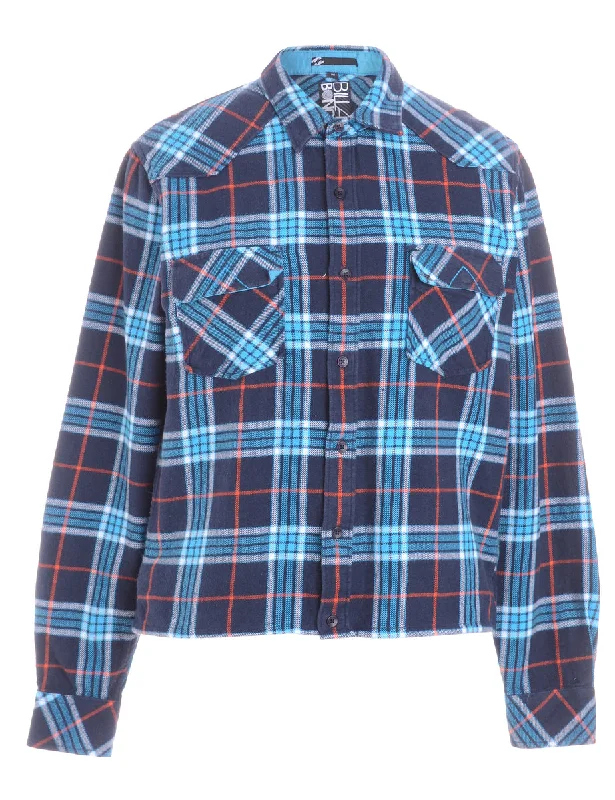 Label Sarah Straight Hem Plaid Shirt