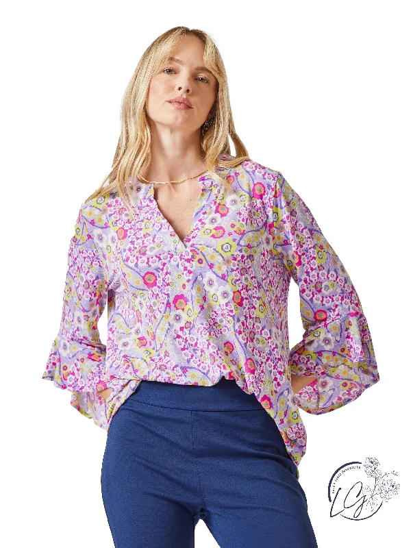 Comfy Chic Lavender Faith Blouse