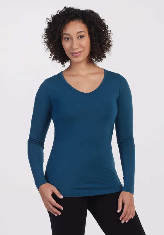 Exclusive Customization Layla V Neck Top - Real Teal