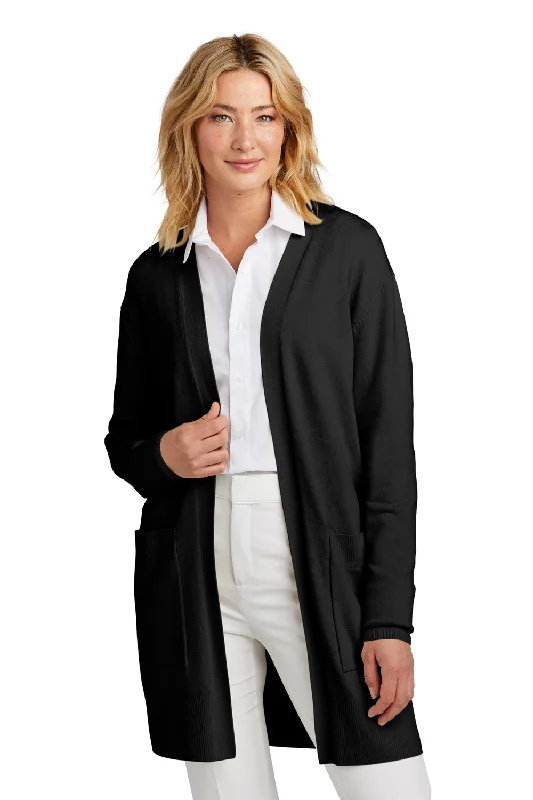 Minimal Style Mercer+Mettle Womens Open Front Cardigan Sweater - Deep Black