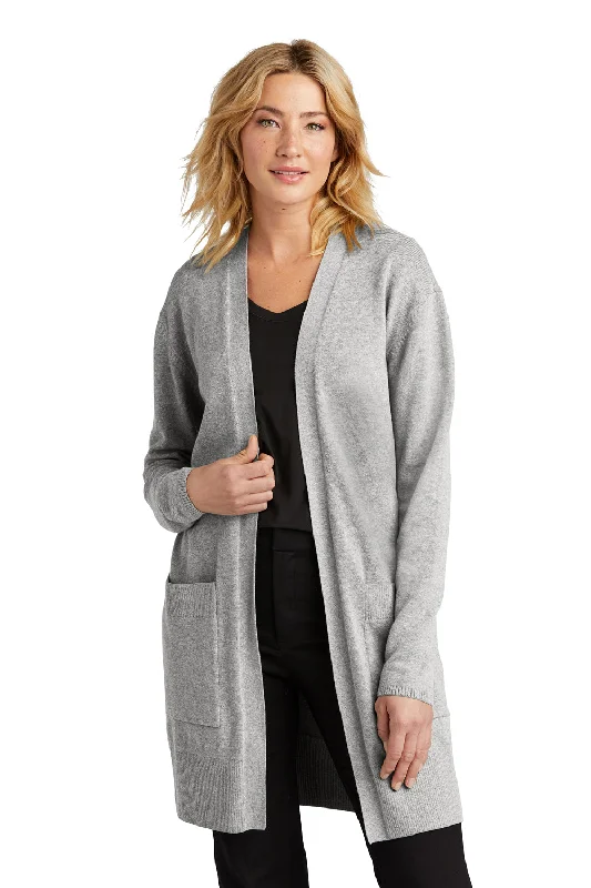 Weekend Wear Mercer+Mettle Womens Open Front Cardigan Sweater - Heather Gusty Grey
