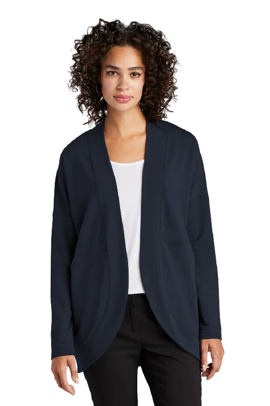 Relaxed Jackets Mercer+Mettle Womens Stretch Open Front Long Sleeve Cardigan Sweater - Night Navy Blue Relaxed Jackets Mercer+Mettle Womens Stretch Open Front Long Sleeve Cardigan Sweater - Night Navy Blue