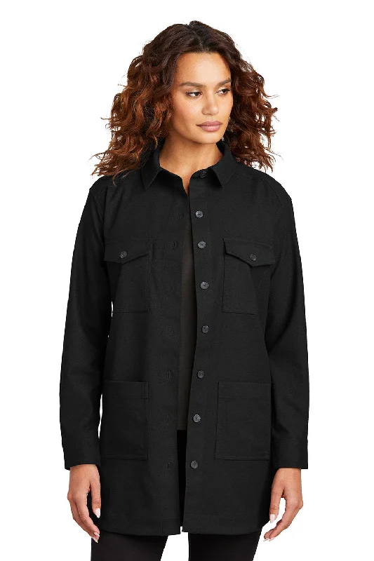 Refreshing Design Mercer+Mettle Womens Twill Long Sleeve Button Down Shirt w/ Pockets - Deep Black - New Refreshing Design Mercer+Mettle Womens Twill Long Sleeve Button Down Shirt w/ Pockets - Deep Black - New