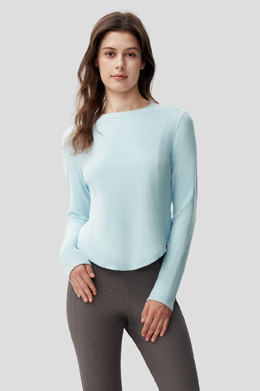 Easygoing Style Women's Mid-Warm Short Fleece Long-Sleeve Shirt
