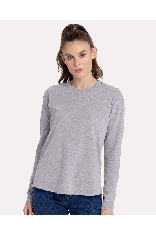 Comfortable Lounge Wear Next Level Womens Relaxed Long Sleeve Crewneck T-Shirt - Heather Grey Comfortable Lounge Wear Next Level Womens Relaxed Long Sleeve Crewneck T-Shirt - Heather Grey