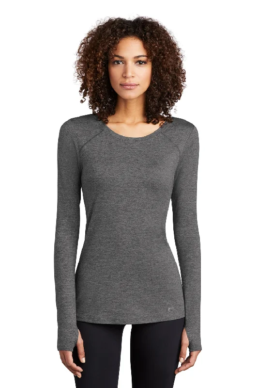 Simple Style Ogio Womens Endurance Force Moisture Wicking Long Sleeve Crewneck T-Shirt - Heather Gear Grey Simple Style Ogio Womens Endurance Force Moisture Wicking Long Sleeve Crewneck T-Shirt - Heather Gear Grey